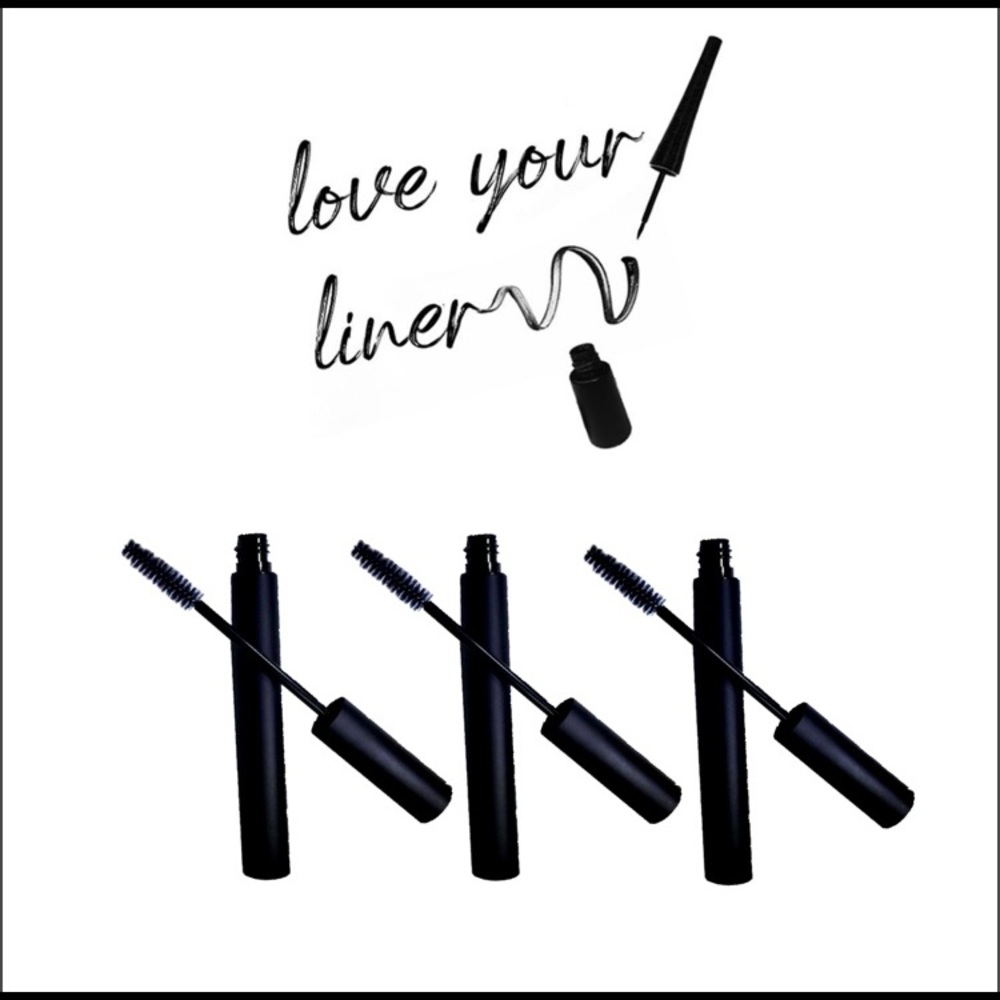 Mascara kit with liquid eyeliner